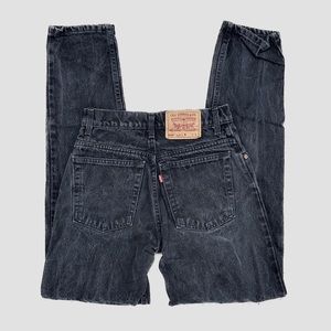 Vintage Women’s Levi’s Black Denim Jean High Waisted Straight Leg